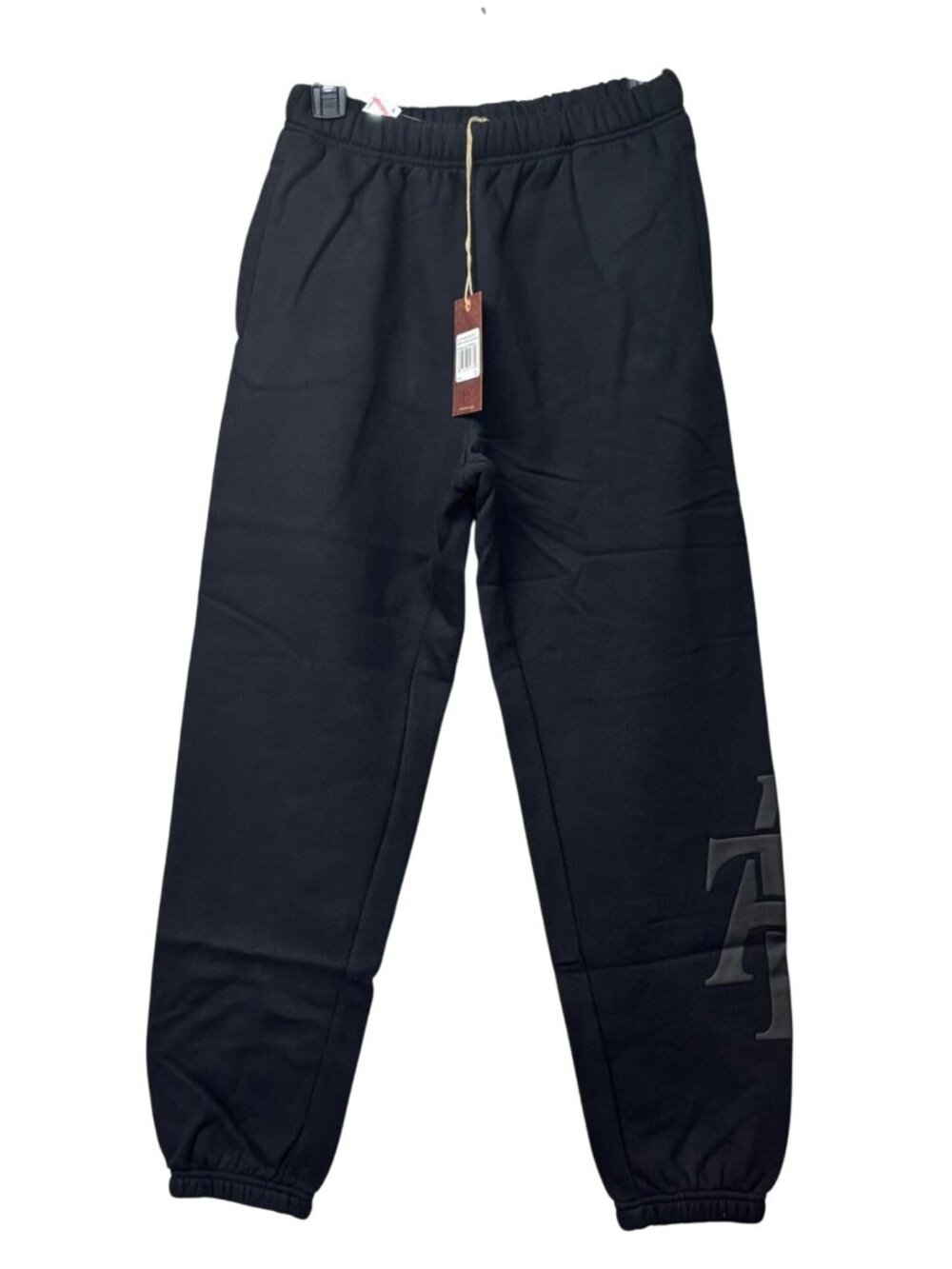 Mitchell & Ness Men’s. NCAA PUFF PRINT FLEECE PANTS North Carolina A&T, Black, S